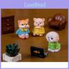 Adorable Resin Animal Figurines For Car Decor Cute Cat Pig Dog Desk Ornaments