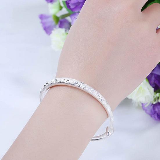 Женский браслет медно-серебристого цвета, изогнутый, регулируемый, гладкий, полированный, с блеском, на запястье, подарок на годовщину дня рождения, легкий браслет