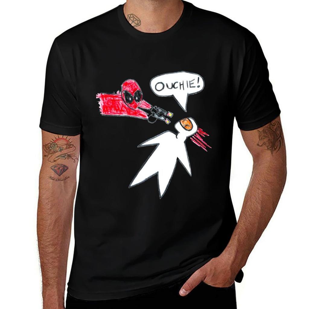 Ouchie Tshirt Basic Daily Outfit Short Sleeve Tee