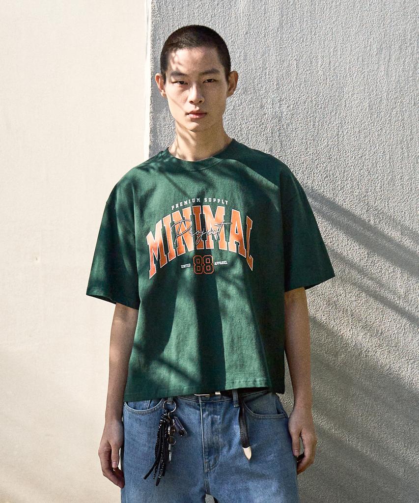 MINIMALPROJECT 88 Arch Logo Oversized Short Sleeve T-Shirt Mst150C / 4 Colors