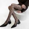 Pantyhose Women Sexy Lingerie Silver Silk Stocking Women Tights Zebra Pattern Thigh High Stocking Pantyhose Tight Female Hosiery
