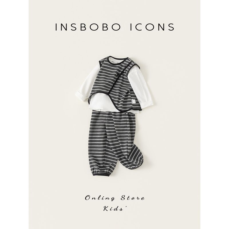 Insbobo Children's Suit 2026 Spring Boys' Vest Baby Stylish New Clothes Girls Fashionable Children's Clothing