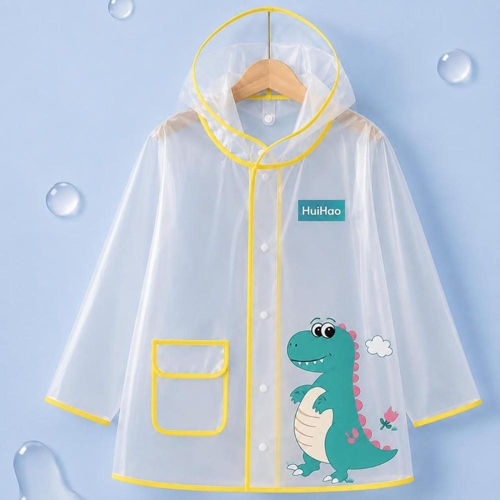 Waterproof Children Rain Poncho EVA Student Rainwear Cute Rain Coat Jacket Outdoor Use