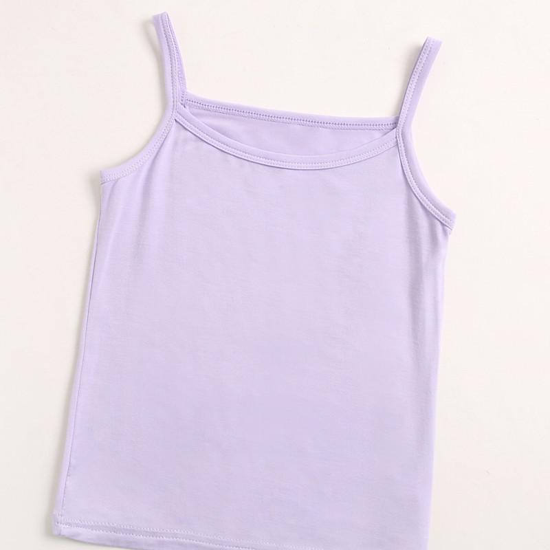 Modal Girls' Summer Sling Vest - Versatile White Baby & Infant Undershirt for Children