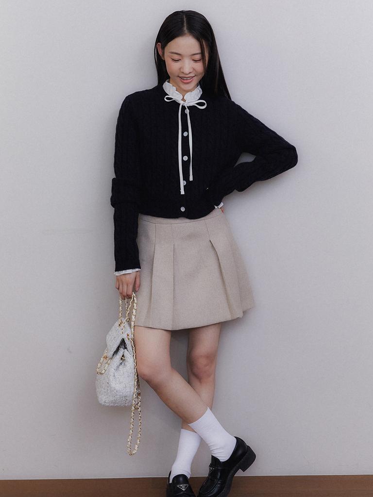 Anoetic Anc Твидовый Классический Рюкзак_Слоновая кость
