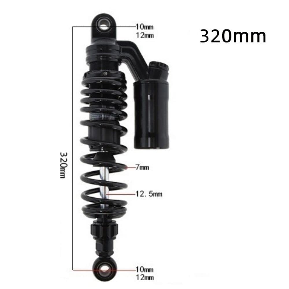 rear suspension with separate shock set of two one+lifestyle Ohlins-type tank, high-performance absorbers, black, (320mm)