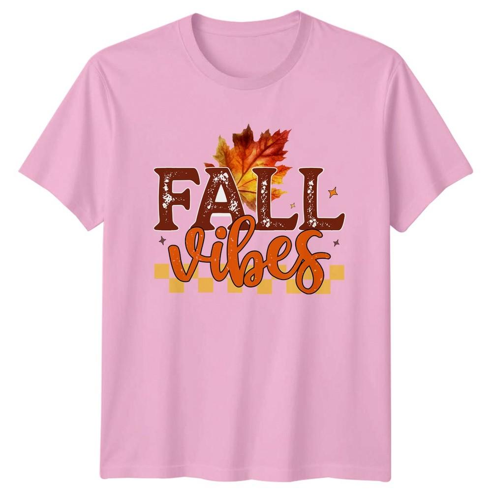 Fall Vibes TShirt Retro Fall Aesthetic Autumn Thanksgiving Gift For Him And Her