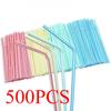 Disposable Plastic Straws 500PCS Colorful Party Event Straws Flexible Straws Kitchen Beverage Store Accessories