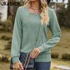 Women's Fashion Casual Spring Autumn Solid Color Print Long Sleeve Square Collar Blouses & Shirts