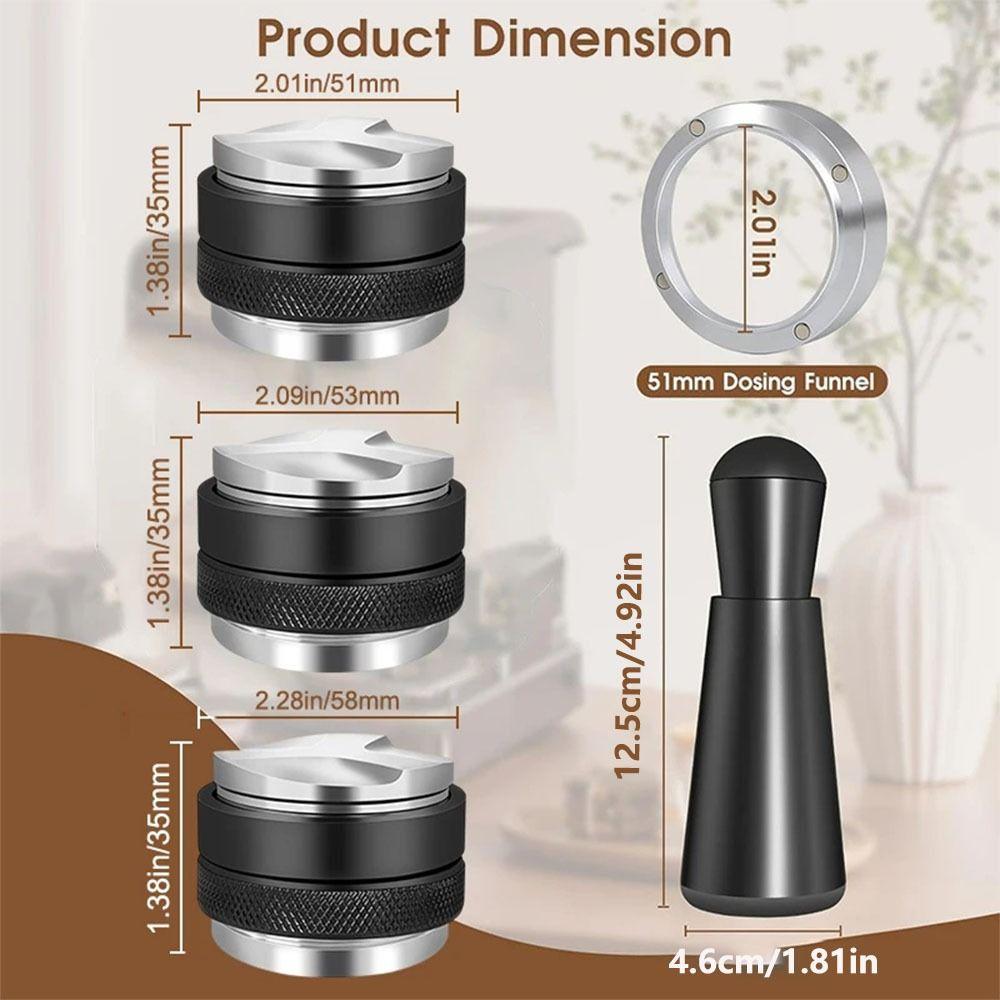 Stainless Steel Base Coffee Tamper 51/53/58 MM Coffee Powder Press Tamper Leveler  Coffee Brewing