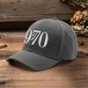 1970 Digital Print Adjustable Baseball Cap Retro Trucker Hat For Men Women Multicolor Daily Outdoor Campus Street Casual