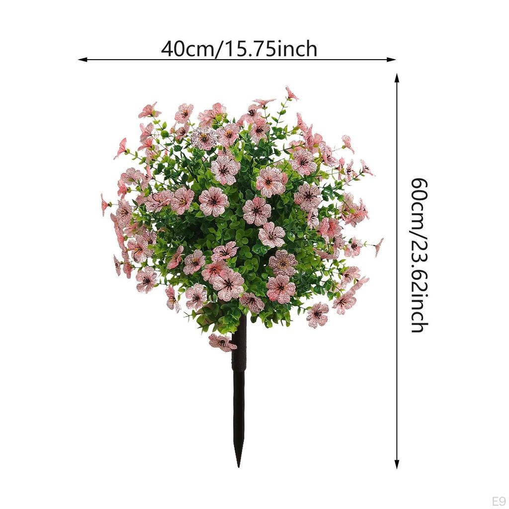 Искусственные цветы для сада, колышки, растения, 24 дюйма, искусственные зеленые кустарники для свадьбы на открытом воздухе