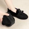 Осенне-зимние хлопковые ботинки Женские зимние шерстяные ботинки Мягкая подошва Теплые плоские туфли-бобы