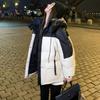 Зимой Новая женская повседневная приталенная пуховая куртка средней длины.