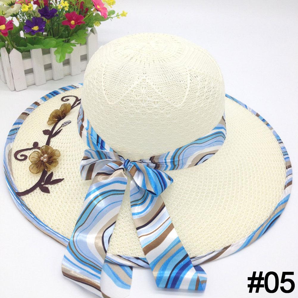 Летняя классическая складная модная вязаная шляпа с большими полями, повседневная пляжная женская шляпа с защитой от ультрафиолета