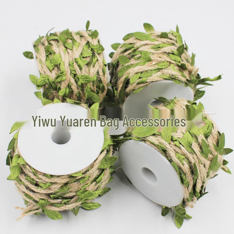 DIY Green Leaf Jute Rope Vine for Kindergarten Craft and Eco-Friendly Decor