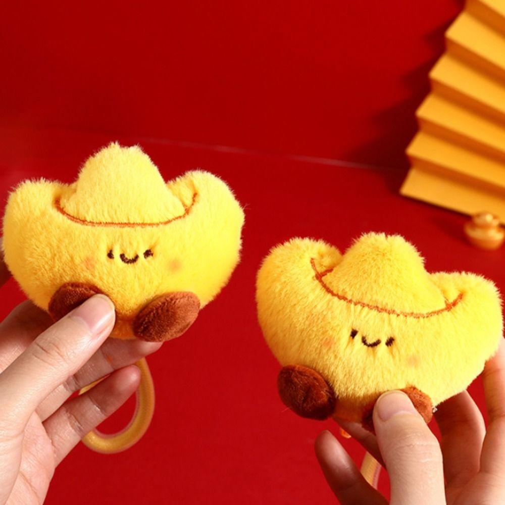 Брелок-слиток в виде плюшевого слитка в китайском стиле, кукла, портативный брелок на Новый год, весенний фестиваль