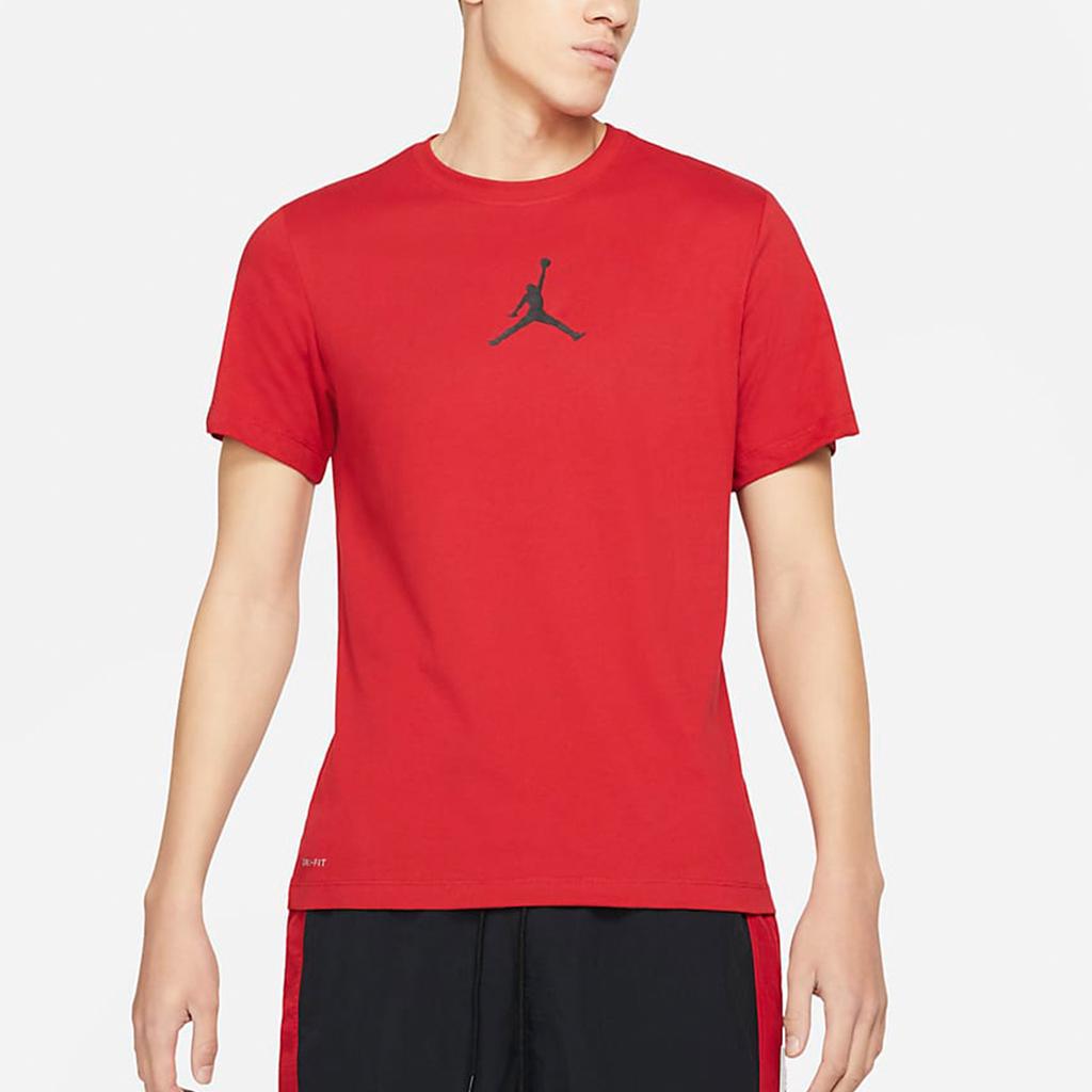 Air Jordan Jumpman Logo Quick-Dry Sports Round-Neck Short-Sleeve T-Shirt Men Tops Red CW5191-687