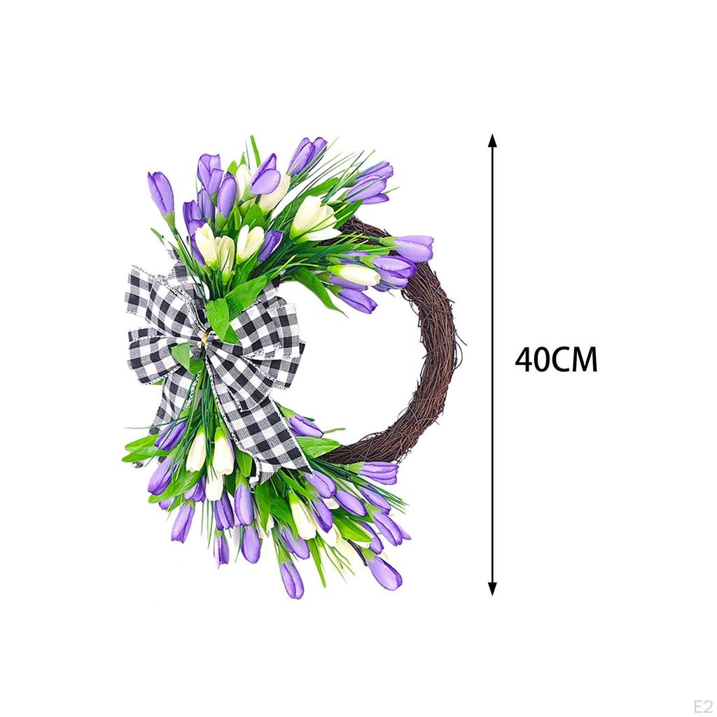 Тюльпан Весенний венок Искусственный цветок Настенный орнамент, Свадебная входная дверь