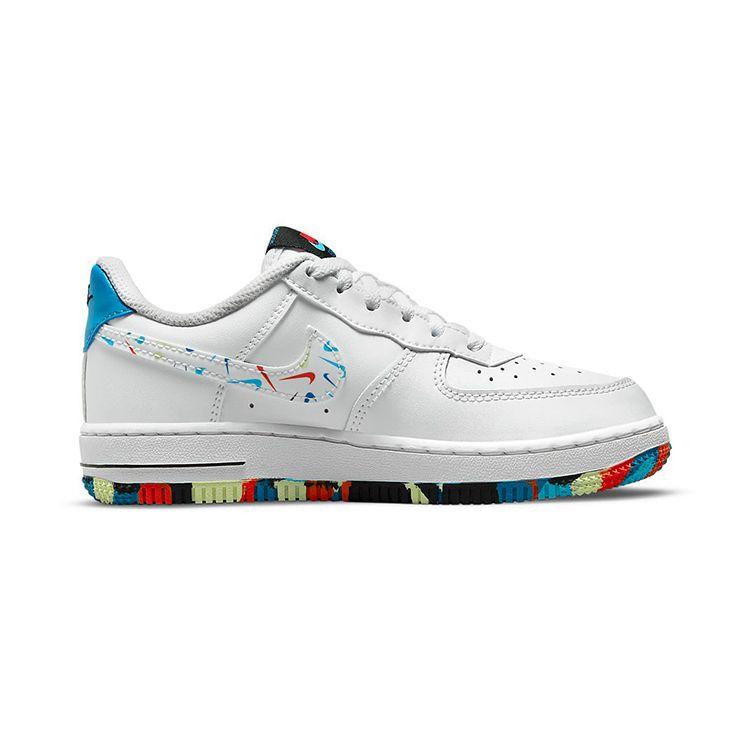 Nike Детские кроссовки Air Force 1 LV8 PS Swoosh Pack Белый Имперский-Синий Черный DM7598-100