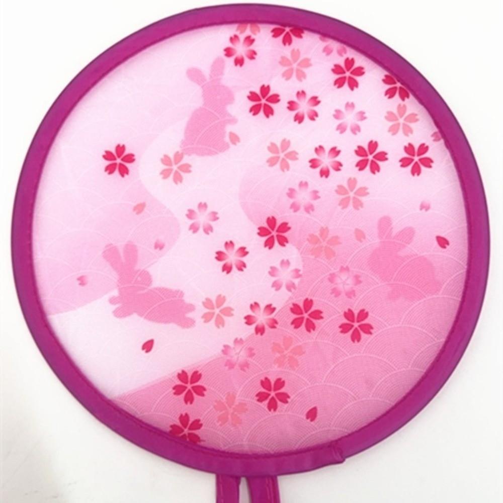 Japanese Style Folding Fan Mini Size Round Decorative Fan Summer Handheld Fan