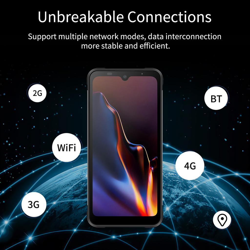 Ручной КПК для Android 12 Терминал КПК Сканер штрих-кодов 1D 2D QR Поддержка 2 3 4G Двухдиапазонный WiFi Bluetooth с NFC