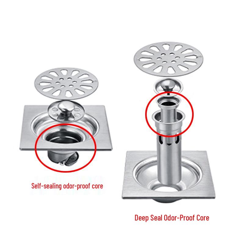 Wutuo SUS304 Stainless Steel Bathroom Balcony Floor Drain