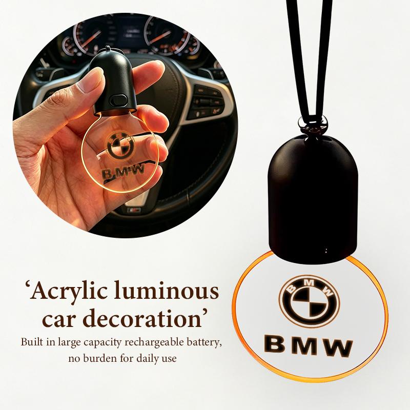 FA8Luminous Acrylic Pendant Car Decor Rear View Mirror Accessories For BMW E36 E39 E87 E60 E46 E53 E90 F10 F20 F25 F30 X3 X5