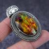 Ammolite Gemstone Handmade 925 Sterling Silver Jewelry Pendant 2.29" b0W10