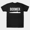 Мужская черная футболка с принтом Boomer Без выреза Термотрансферный принт Хлопковая футболка