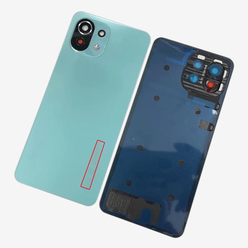 Задняя крышка для Xiaomi Mi 11 Lite Стеклянная крышка аккумулятора Корпус Чехлы Mi11 Youth NE 5G С заменой модуля камеры