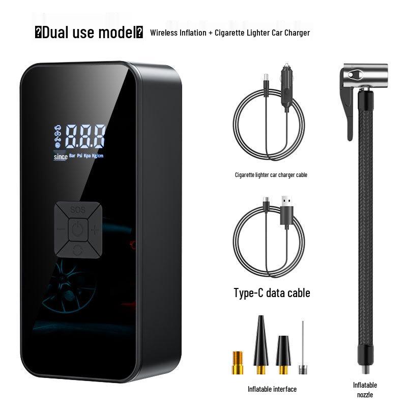 Портативный беспроводной электрический насос для накачивания шин автомобиля