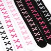 1 пара Черные Милые Розовые Чулки до Бедра в Стиле Y2K Harajuku Lolita для Девочек Носки с Костяным Бантом Streetwear