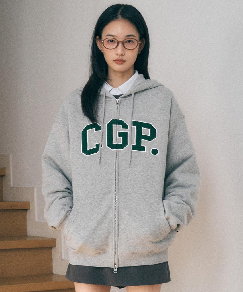 Толстовка на молнии с логотипом CGP Arch_Зеленая