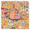 100 Capybara Cartoon Stickers Cute Animal Kapibala Guka Decorative Water Cup Mobile Phone Small Mochi Stickers