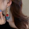 Кулон-сердце Серьги-гвоздики с клубникой Легкие роскошные милые серьги-капли Подарок