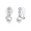 6mm Pearl Earrings for Metal 925 Cute Entrance Graduation White Jewelry Women, Swinging, Pain-free, Allergy-friendly, Silver, Earrings,