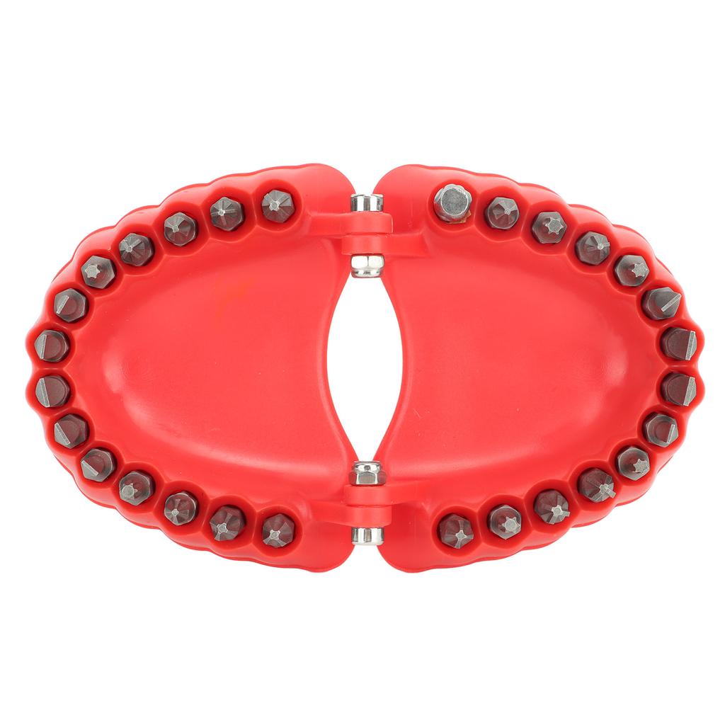 Держатель сверла для зубных протезов, органайзер для отверток для зубных протезов, 3D-скульптура, декор стола, 28 отверстий, красный с