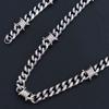 Unique Thorn Cuban Chain Necklace Bracelet Elegant Jewelry Accessory For Hip Hop And Punk Style Enthusiasts