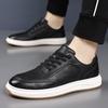 Fashion Fashionable Outdoor Oxford Shoes Thick Soled Wear-resistant Men's Leather Casual Shoes Simple Men's Sports Travel Shoes