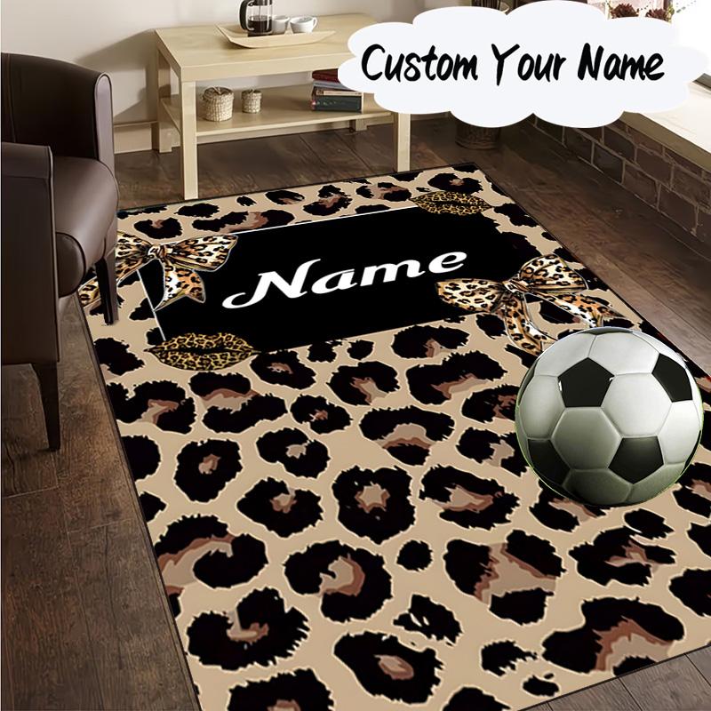 Custom Name Pink Ribbon Awareness Carpet, Chair Rug,Area Rug for Office Bedroom living rooms bedroom, Doormat decor Christmas fan gifts