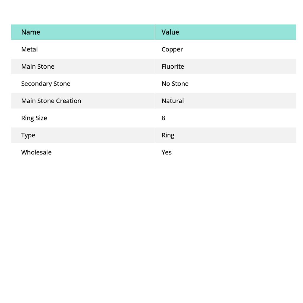 Натуральный желтый флюорит, драгоценный камень, кольцо ручной работы из медной проволоки, размер 8 H7d01
