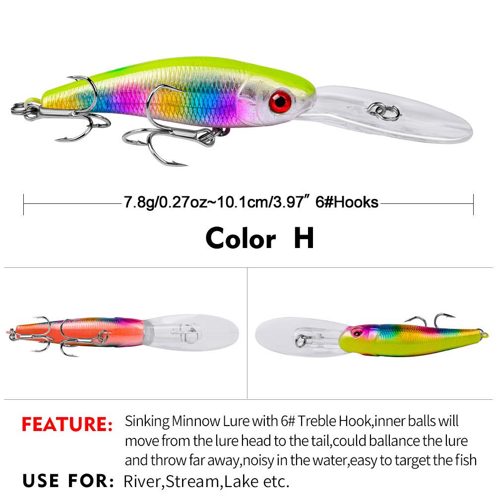 Погружная приманка Road Sub Bionic Bait 10,1 см 7,8 г Приманка Minnow Пластиковая приманка