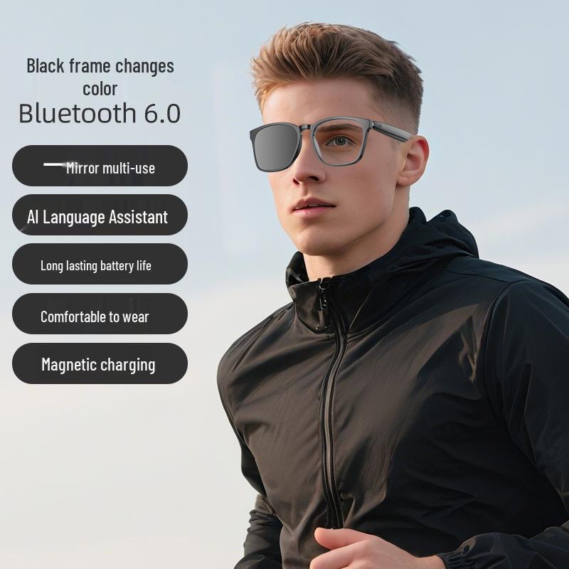 Умные фотохромные очки Bluetooth с искусственным интеллектом: Перевод, Многофункциональное вождение, Беспроводное аудио.
