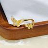 Medieval Vintage Enamel Ribbon Bow Ring Women'S Niche High-End Butterfly Index Finger Ring