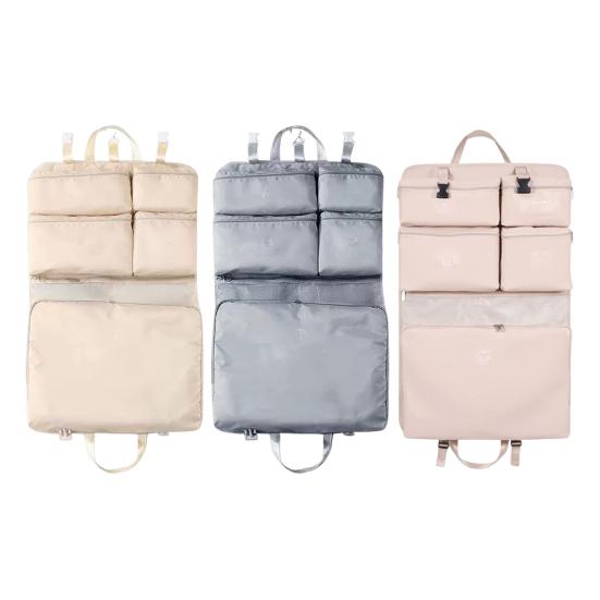 Подвесная сумка-органайзер для упаковки, большая вместимость, 5 отделений, застежка-молния, машинная стирка, расширяемая сумка-органайзер