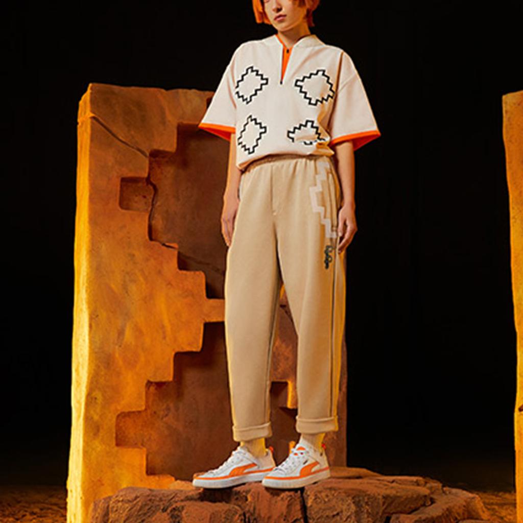 Puma X Pronounce 7/8 Geometric Print Drawstring Jogger Pants Unisex Bottoms Khaki 532142-20