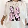 2026 Новый корейский Kpop BP Розовые Девочки Графический Харадзюку Футболки Свободные и Удобные Футболка из Плотного Хлопка Женская Мода Повседневный Топ
