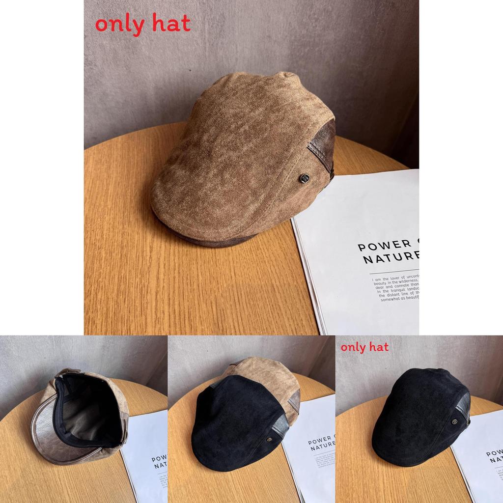 Простой Ретро Однотонный Замшевый Нейтральный Повседневный Берет для Повседневной Зимней Моды