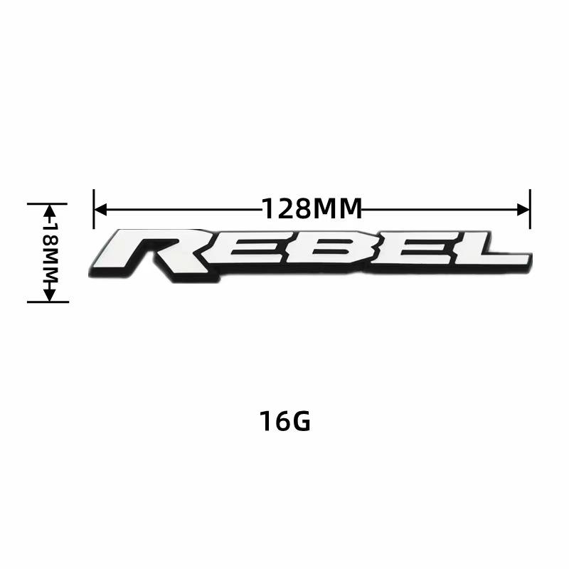 Modified REBEL letter car emblem 3D metal REBEL English body sticker personalized letter car sticker